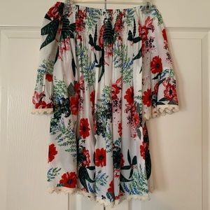 PinkBlush Off The Shoulder Floral Top